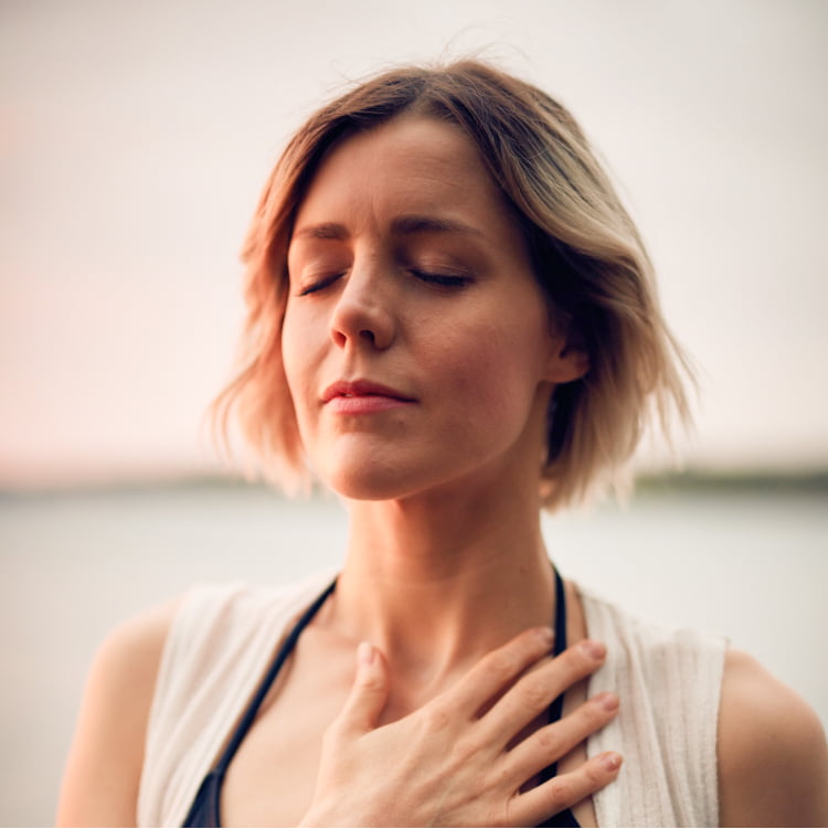 a woman during a ketamine treatment session