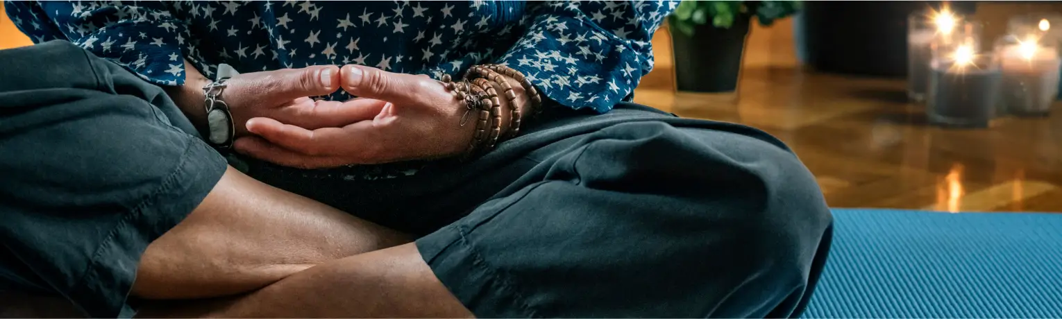 A man sitting during ketamine treatment